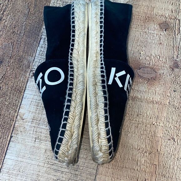 Kenzo black logo print canvas espadrilles - Picture 4 of 13